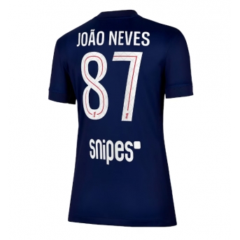 Billige Fotballdrakt Paris Saint-Germain Joao Neves #87 Replika Hjemmedrakt Dame 2025-26 Kortermet